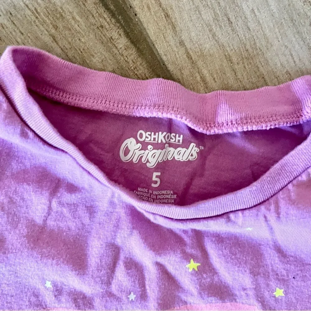 OSHKOSH Short Sleeve Graphic Tee Shirt Size 5